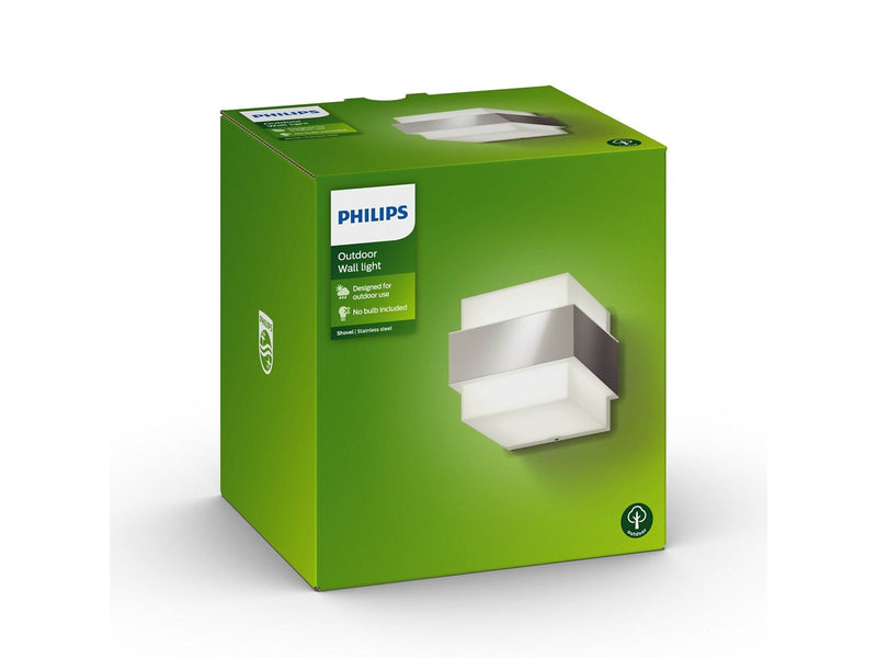 Philips Shovel außenwandleuchte, edelstahl