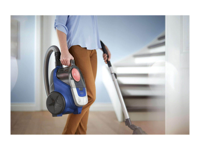 Philips Staubsauger 2000 Series XB2123 - vacuum cleaner - canister - dark blue/peach