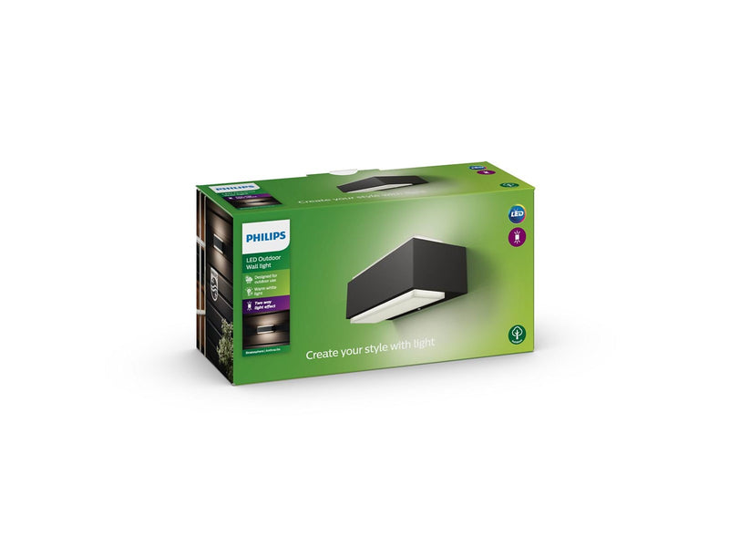 Philips Stratosphere wall lantern anthracite 2x4.5