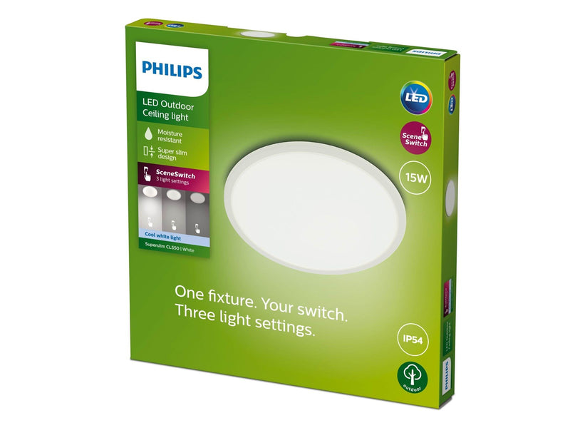 Philips SuperSlim Ceiling SSW 15W 40K White IP54 WV