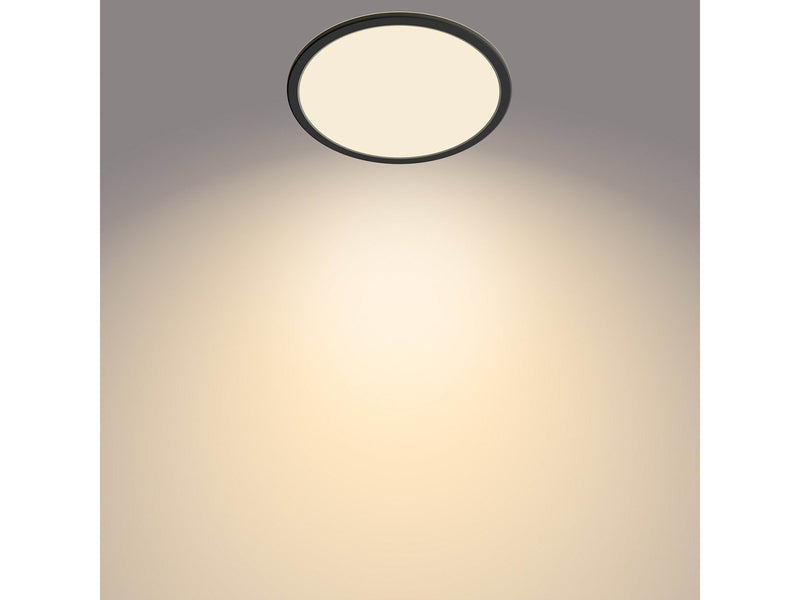 Philips Superslim CL550 Ceiling lamp Ø250 mm LED 15W 2700K SceneSwitch IP44, Black