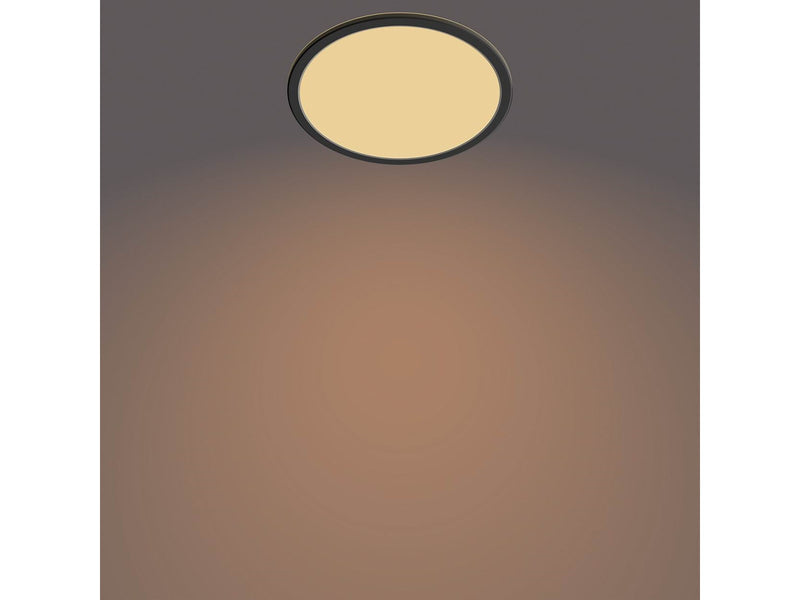 Philips Superslim CL550 Ceiling lamp Ø250 mm LED 15W 2700K SceneSwitch IP44, Black