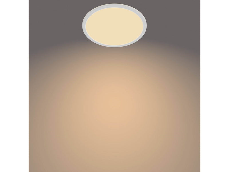 Philips Superslim CL550 Ceiling lamp Ø250 mm LED 15W 2700K SceneSwitch IP44, White