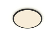Philips Superslim CL550 Ceiling lamp Ø300 mm LED 18W 2700K SceneSwitch IP44, Black