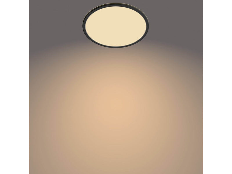 Philips Superslim CL550 Ceiling lamp Ø300 mm LED 18W 2700K SceneSwitch IP44, Black