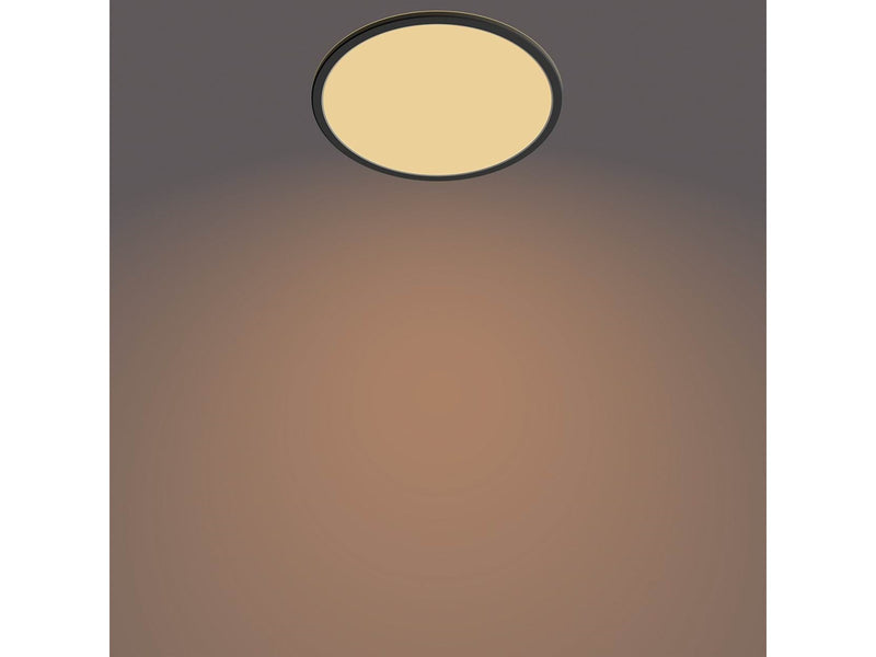 Philips Superslim CL550 Ceiling lamp Ø300 mm LED 18W 2700K SceneSwitch IP44, Black