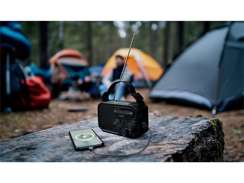 Philips TAR1609/00 - Emergency Radio - Solar - Dynamo - 2000 mAh Powerbank - AM/FM - Mono