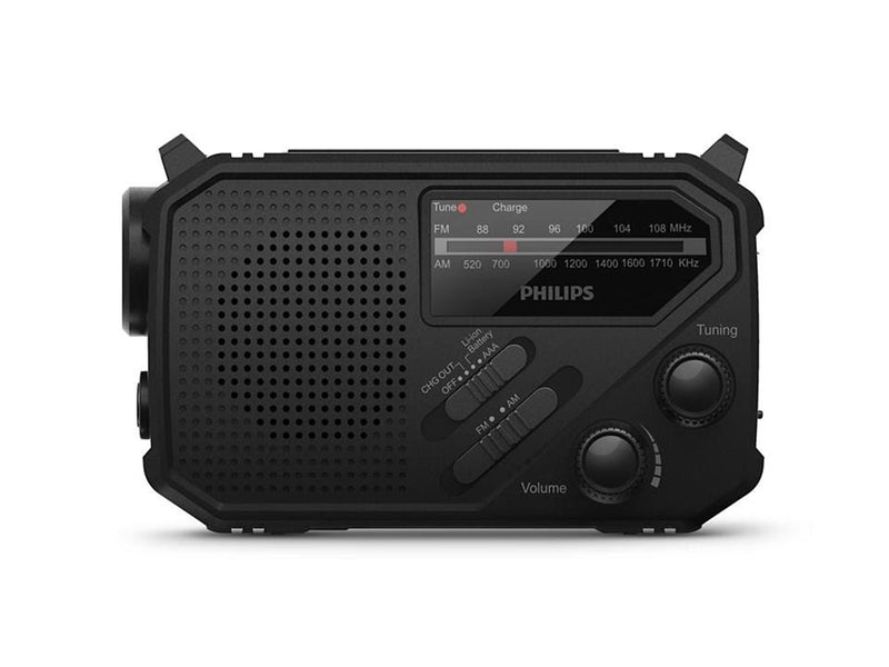 Philips TAR1609/00 - Emergency Radio - Solar - Dynamo - 2000 mAh Powerbank - AM/FM - Mono