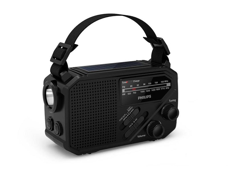 Philips TAR1609/00 - Emergency Radio - Solar - Dynamo - 2000 mAh Powerbank - AM/FM - Mono
