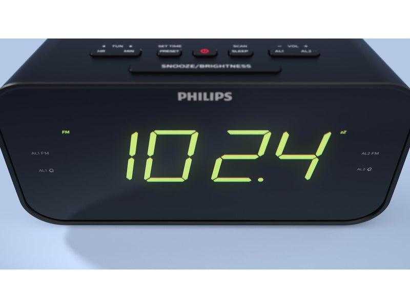 Philips TAR3306 - clock radio - FM - Mono - schwarz