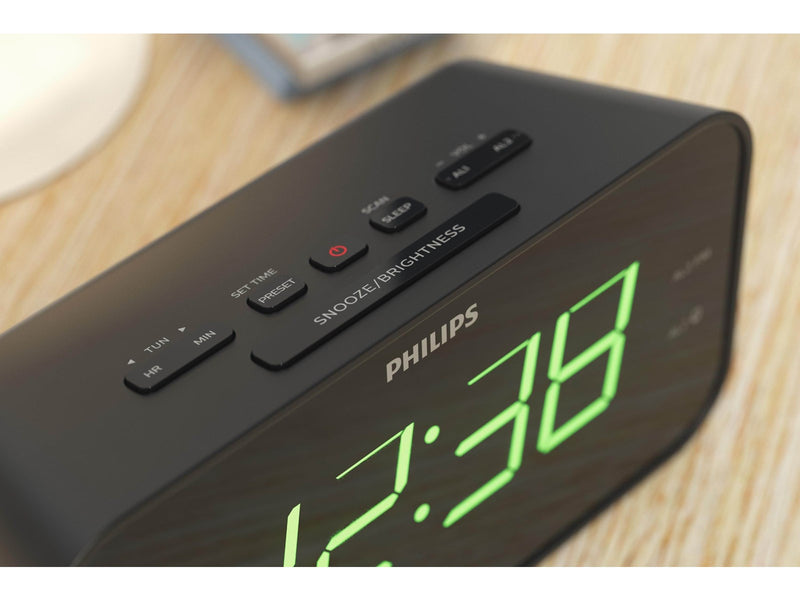 Philips TAR3306 - clock radio - FM - Mono - schwarz