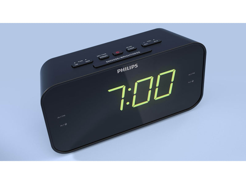 Philips TAR3306 - clock radio - FM - Mono - schwarz