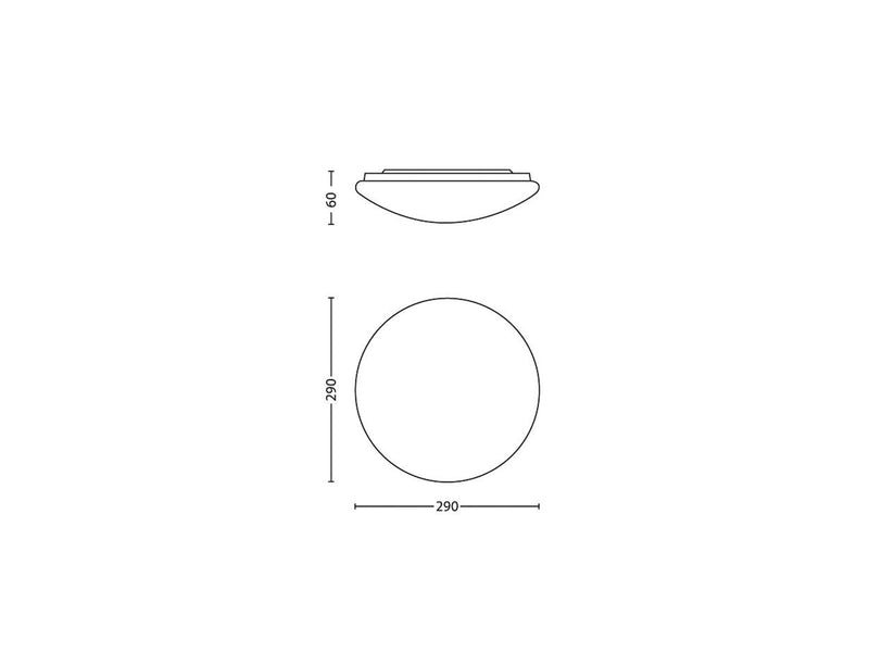 Philips Twirly Ceilinmg lamp Ø127 mm LED 12W 2700K grey