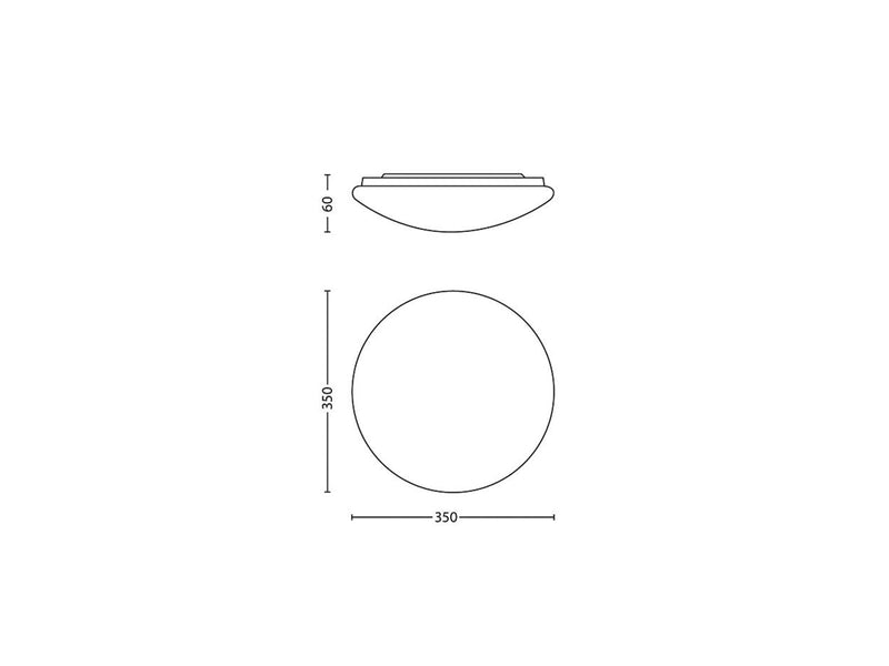 Philips Twirly Deckenleuchte Ø350 mm, LED 17W, 2700K, grau