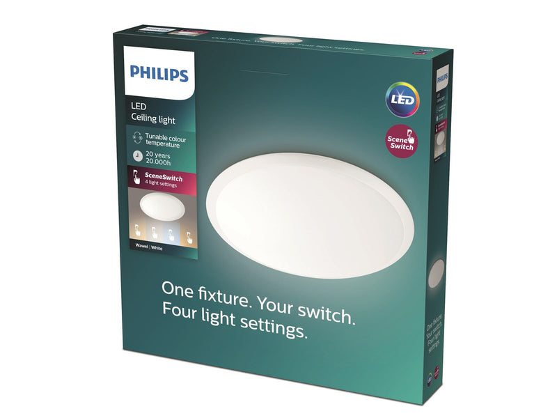 Philips Wawel deckenleuchte Ø350 mm, LED 17W, 2700/4000/6500K, weiß