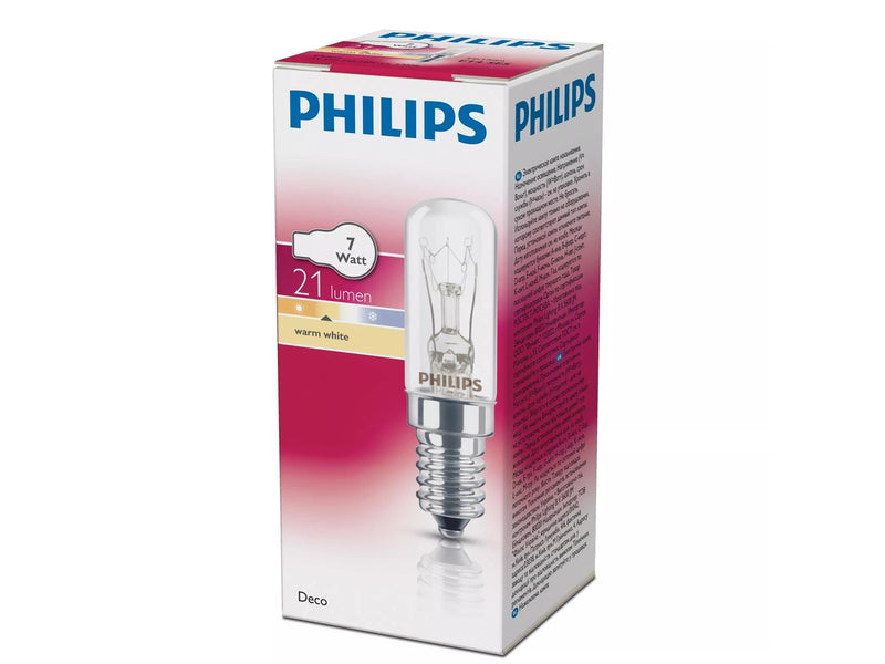 Philips Weißglühende Glühlampe Deco 7w e14 230-240v t17 cl 1ct E14