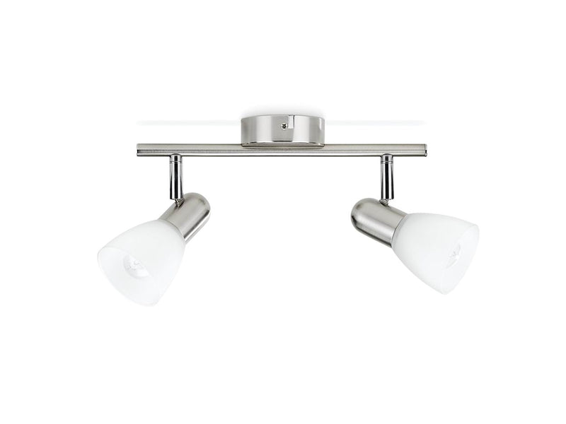 Philips burlap bar/tube nickel 2x40W 230V