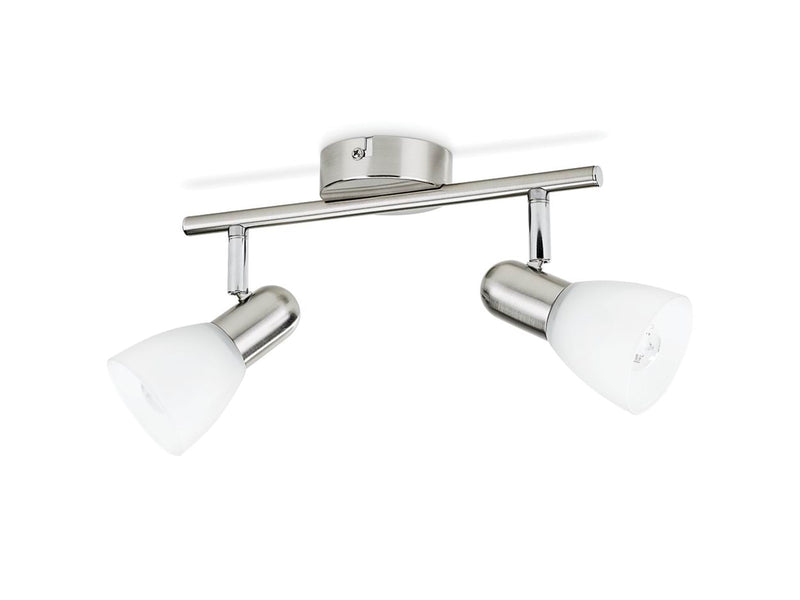 Philips burlap bar/tube nickel 2x40W 230V