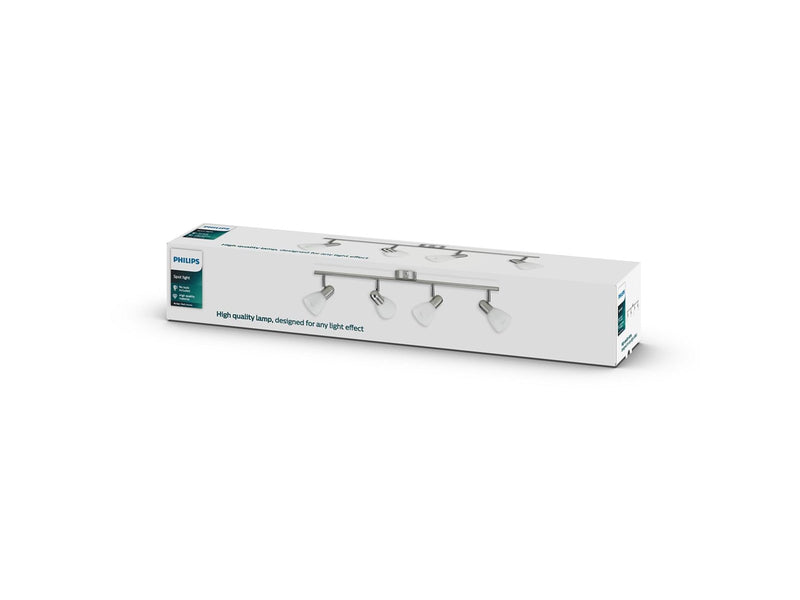 Philips burlap bar/tube nickel 4x40W 230V