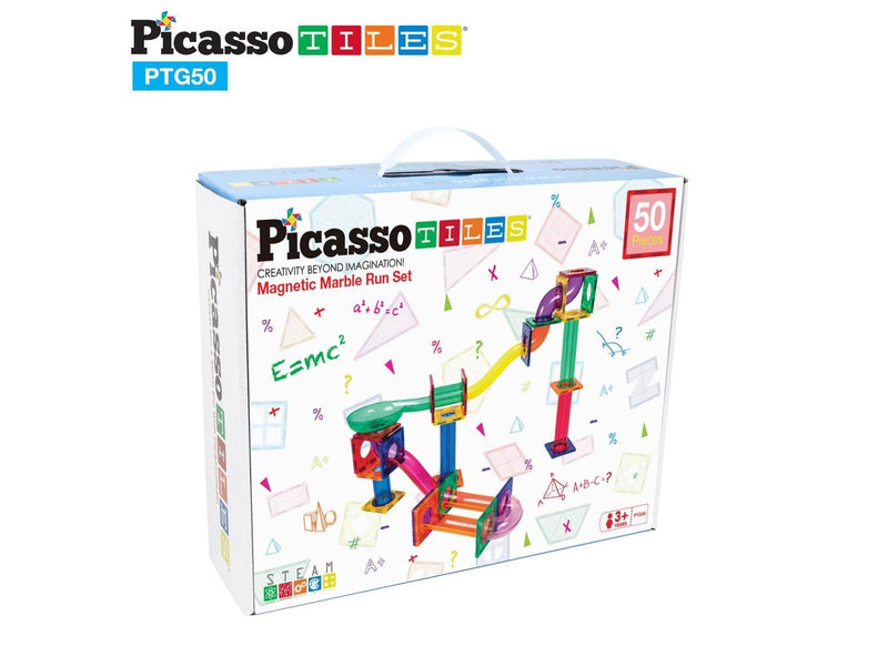 PicassoTiles 50-teiliges Murmelbahn-Set