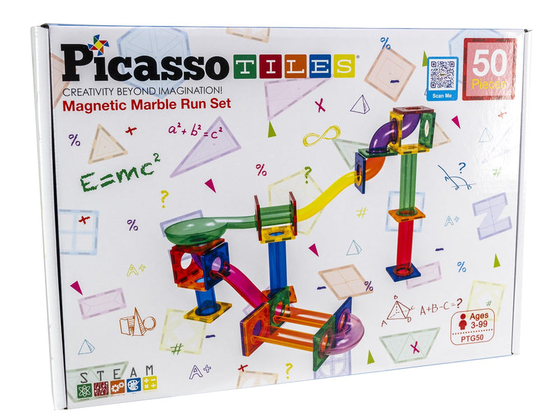 PicassoTiles 50-teiliges Murmelbahn-Set
