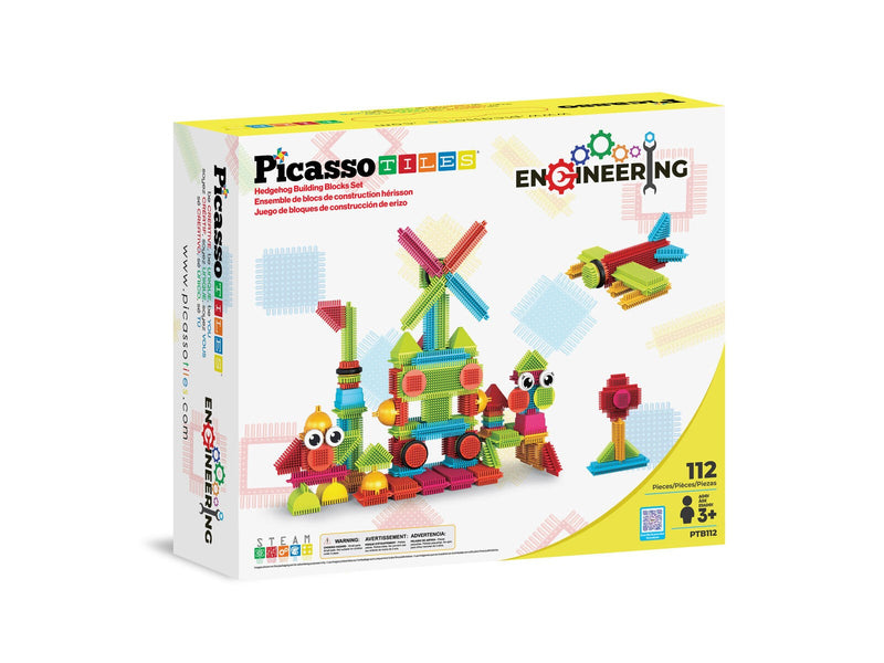 PicassoTiles Hedgehog Blocks, Bauset mit 112 Teilen