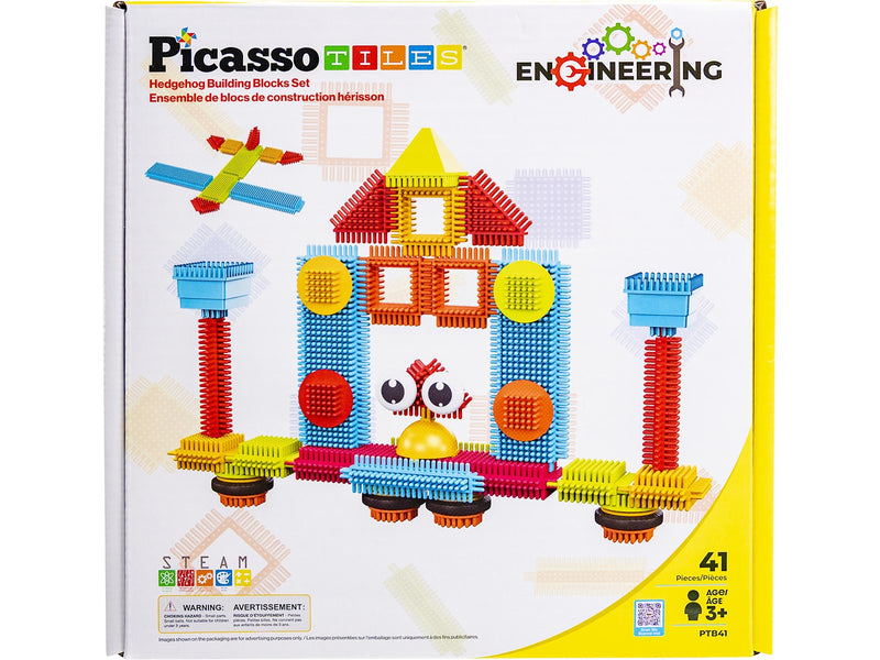 PicassoTiles Hedgehog Blocks, Bauset mit 41 Teilen