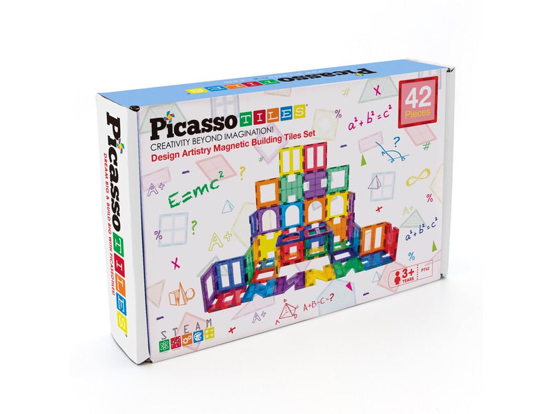 PicassoTiles Kunstserie Magnetische Bausteine Set 42 Teile