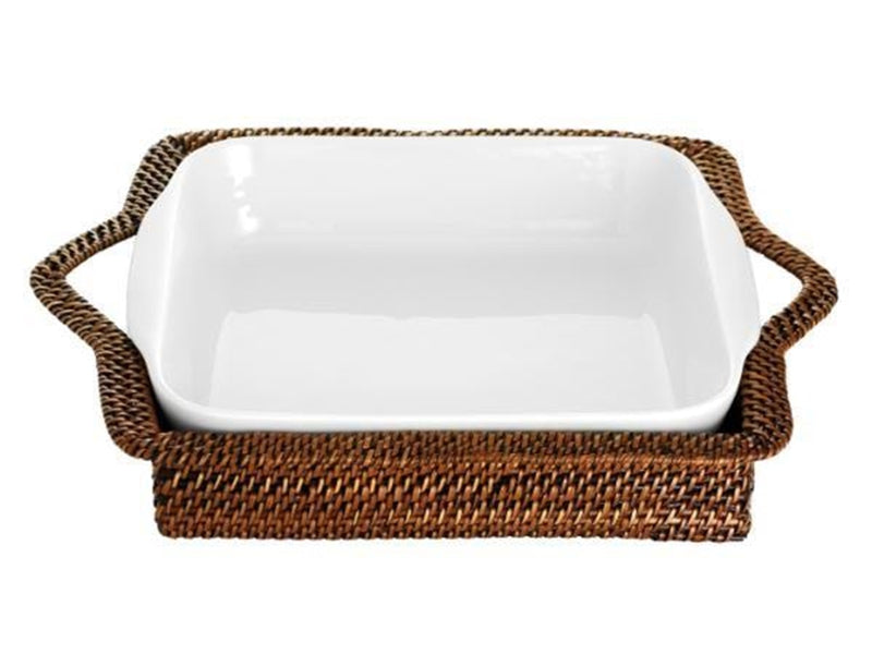 Pillivuyt Basket rectangular 34 x 25 cm Light/Dark brown Nito wicker