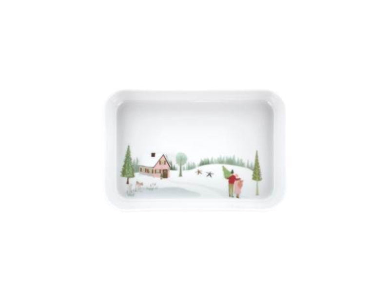 Pillivuyt Dish rectangular Winter 18 x 12 cm White Ovenproof porcelain