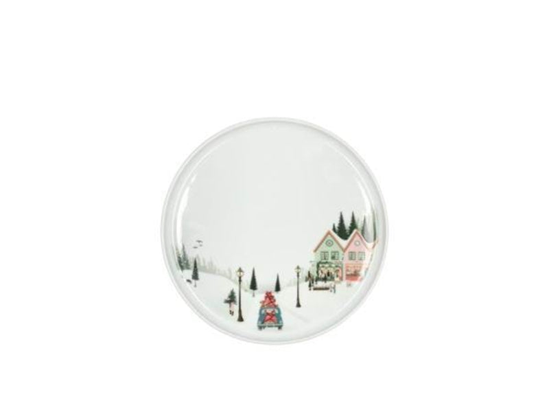 Pillivuyt Plate flat straight edge Winter 20 cm White Ovenproof porcelain