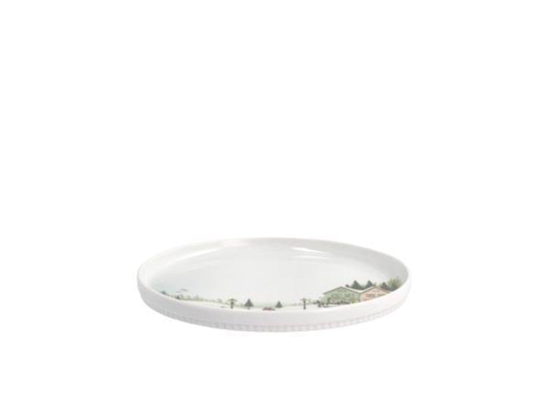 Pillivuyt Plate flat straight edge Winter 20 cm White Ovenproof porcelain