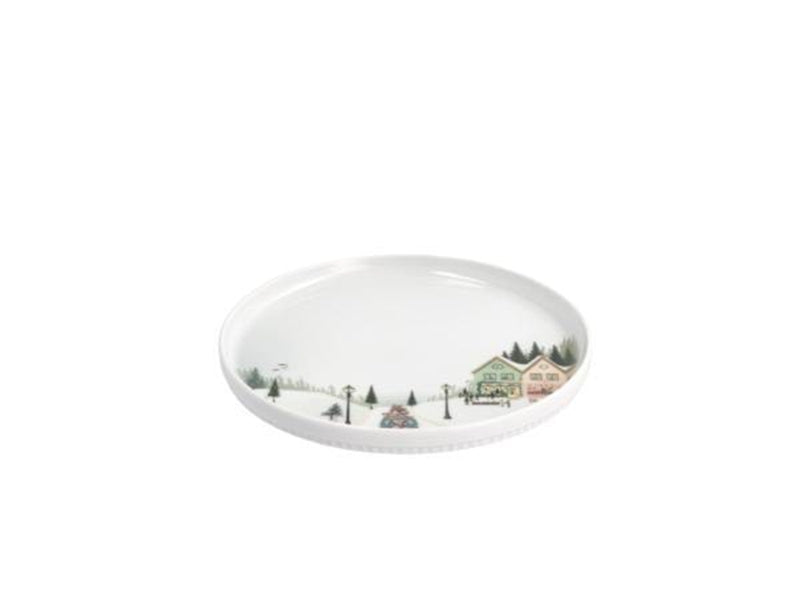 Pillivuyt Plate flat straight edge Winter 20 cm White Ovenproof porcelain