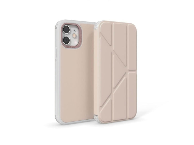 Pipetto Origami Folio for iPhone 12 Pro Max - Dusty pink