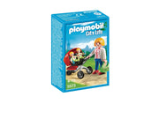 Playmobil Mutter mit Zwillingskinderwagen