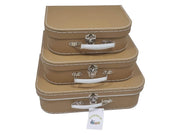 Playwood - Cardboard Suitcase Set Brown 3 pcs.