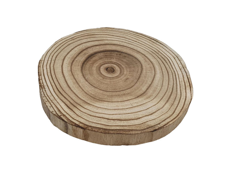 Playwood - Decoration Tree disc Paulownia Wood Burned Ø 20cm