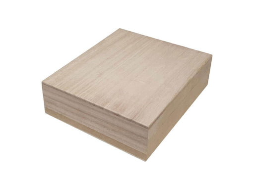 Playwood Square Box with Loose Lid Paulownia Wood