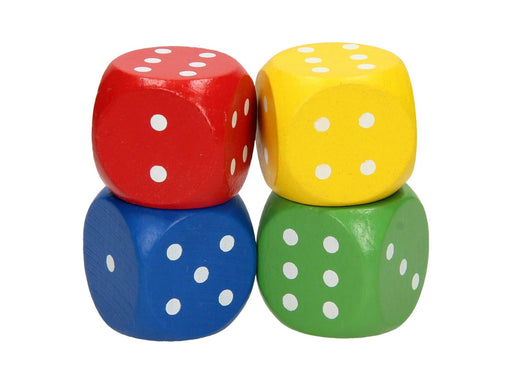 Playwood Wooden Dice Set Large 4pcs.