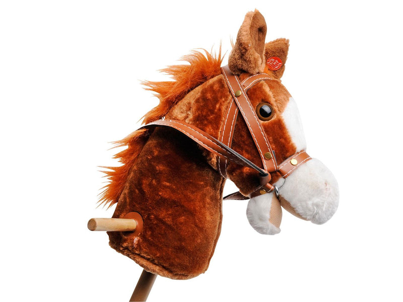 Playwood Wooden Hobby Horse with Sound Brown