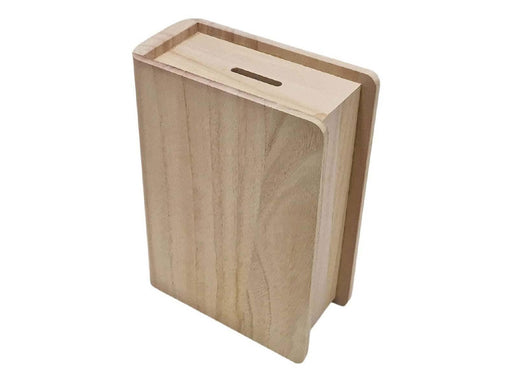 Playwood Wooden Money Box Book Shape Paulownia