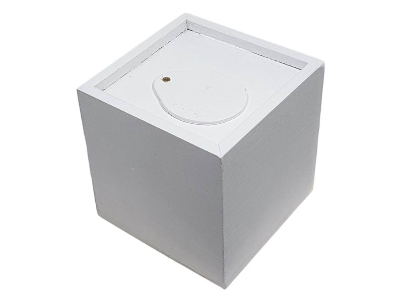 Playwood Wooden Money Box Square White