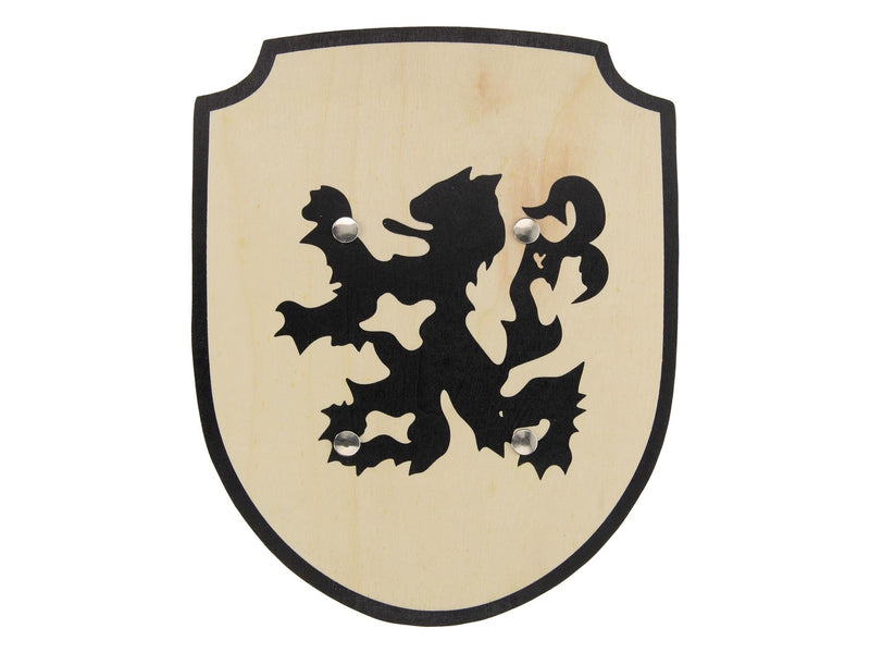 Playwood - Wooden Shield Lion with Fabric Handle