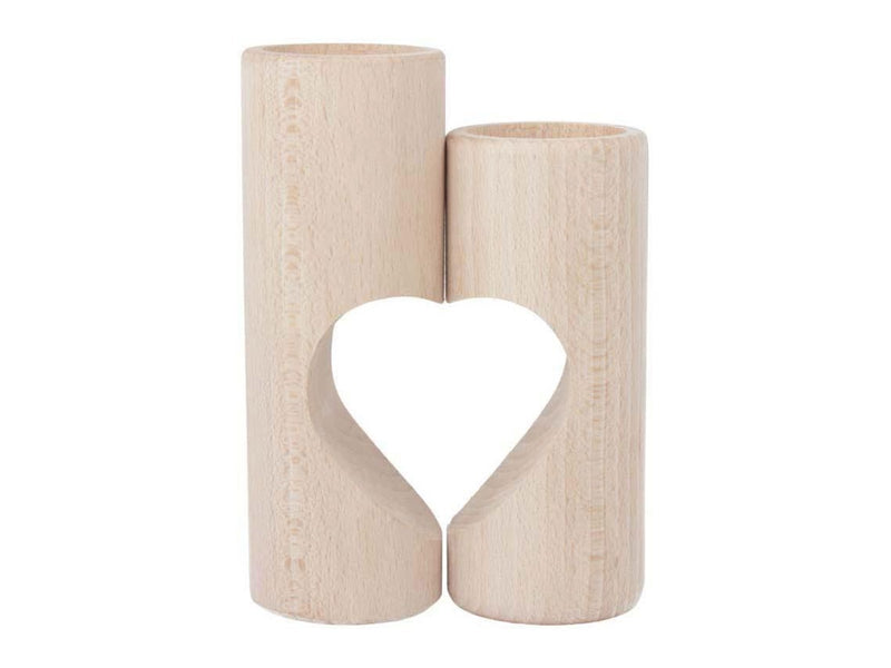 Playwood Wooden Tealight Holder Heart 2pcs.