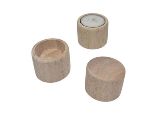 Playwood Wooden Tealight Holder Round Standing