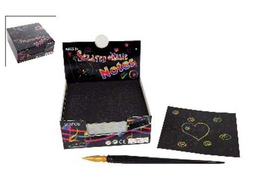 Pocket Money Magic Color Scratch Notes with pen. 100 Sheets