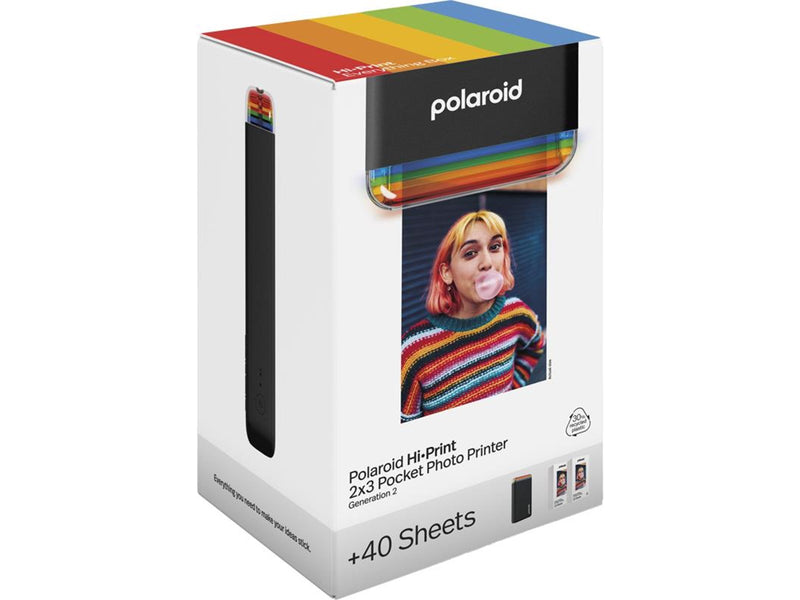 Polaroid Hi-Print 2x3 Gen 2 Pocket Photo Printer Everything Box - Black