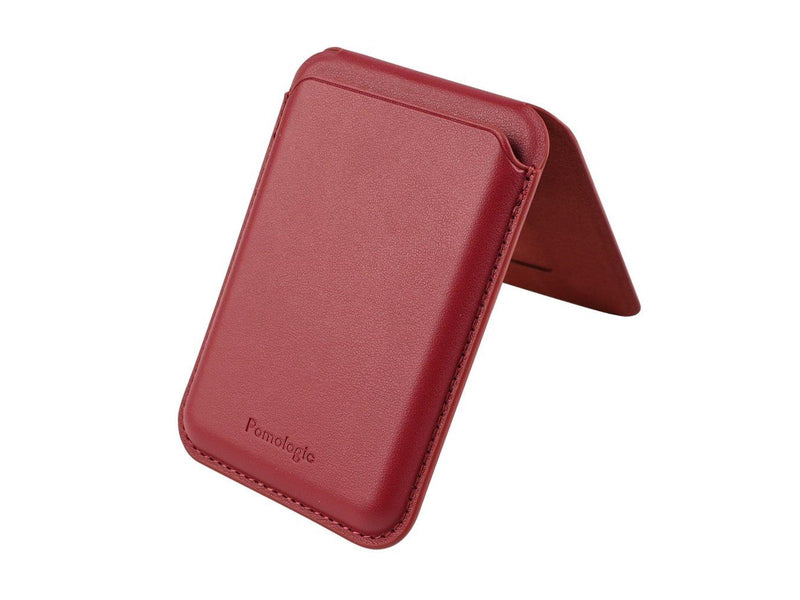 Pomologic Card Wallet Stand Red Velvet w/Mag