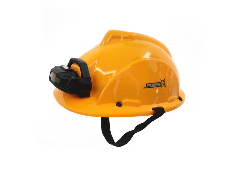 Power X Construction Helmet w/Portable Headlamp