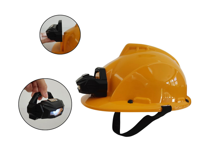 Power X Construction Helmet w/Portable Headlamp